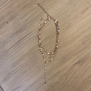 Rose gold Baublebar layer necklace